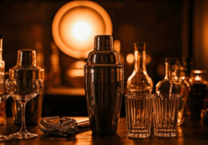 Cocktail shaker on a bar - Bar & Wine Tools