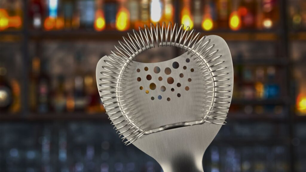 Hawthorne strainer – essential bar tool for filtering ice and solids from mixed drinks